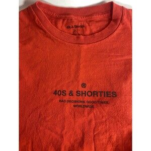 40s & Shorties Red T-Shirt Bad Decisions Good Times Worldwide Double Print XL